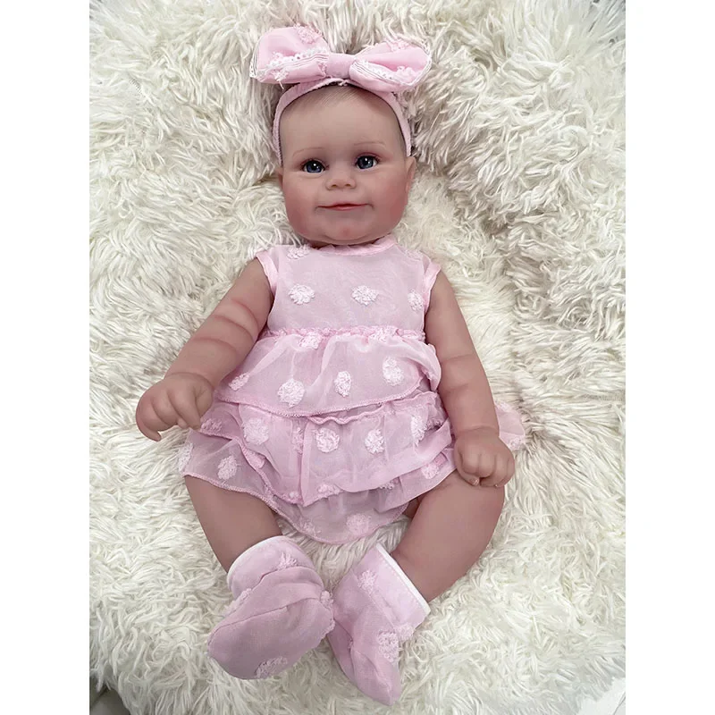 

50CM Lifelike Maddie Full Body Soft Silicone Vinyl Reborn Doll Hand-Detailed Painting with Visible Veins 3D Skin Tone
