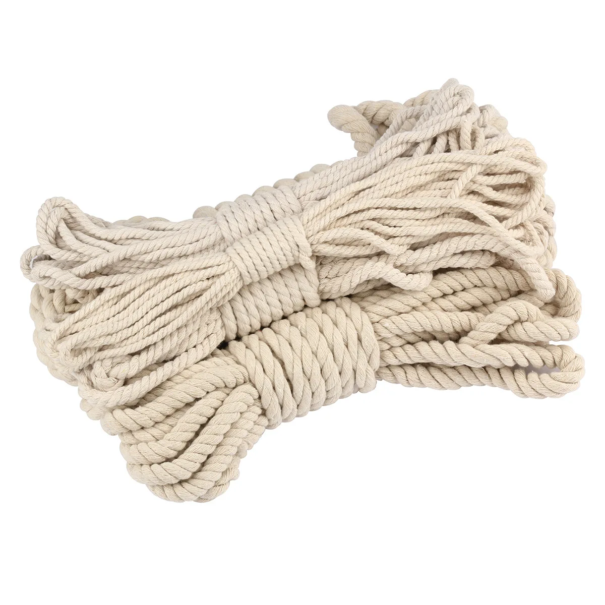 

5/10m Eco-Friendly Durable Natural Cotton Cord High Tenacity Twisted Rope Bag Decor DIY Home Textile Accessories KY338