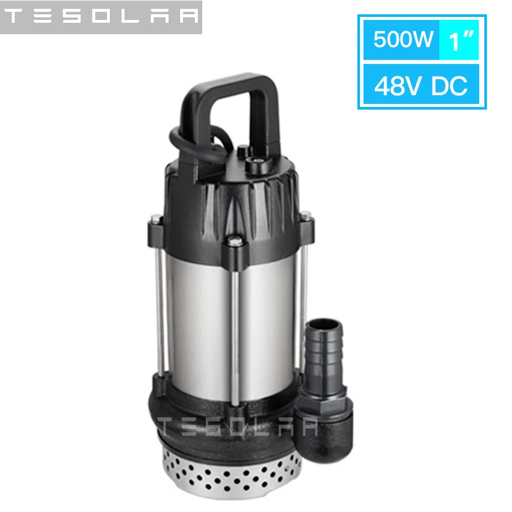 500W  DC Brushless Solar Submersible Water Pump Inserted MPPT Controller built-in controller Driven By Battery