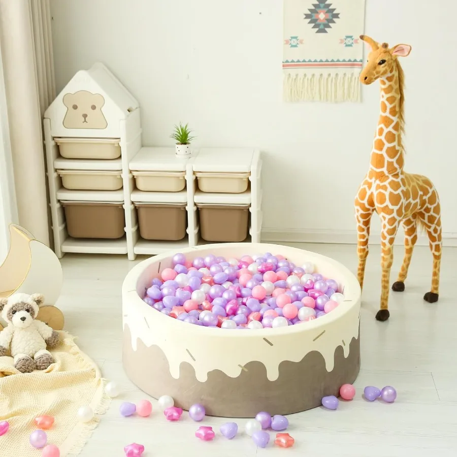 Star Ball Pit Balls 200 peças, bolas de plástico coloridas à prova de esmagamento sem BPA para crianças pequenas decoração de festa de Natal gigante