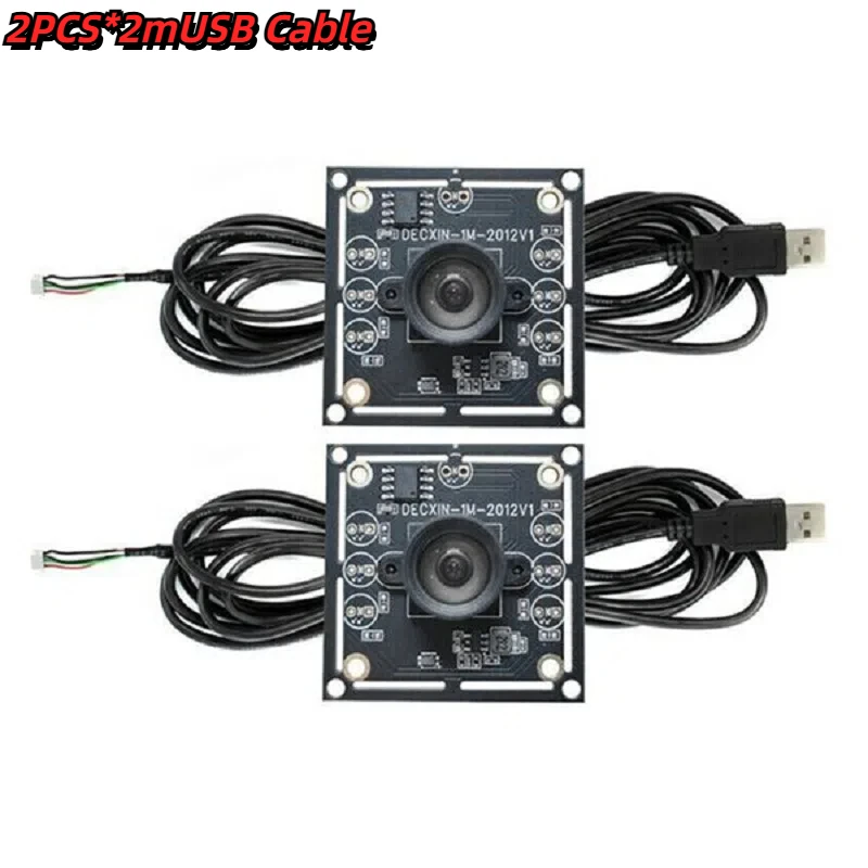 6 stuks 100 graden cameramodule 1MP OV9732 1280x720 USB gratis driver handmatige focus, met 2 meter kabel voor WinXP/7/8/10