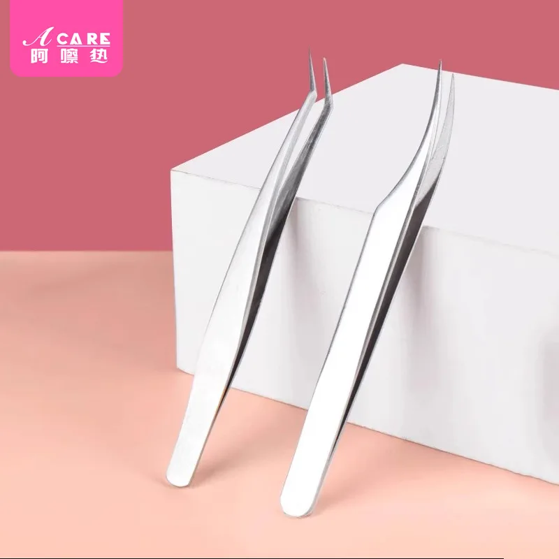 핀셋/인조 속눈썹 A1-사용하기 쉬움, 속눈썹 접붙이기, 속눈썹 미용사 도구, 초보자를 위한 황금 깃털 돌고래 클립