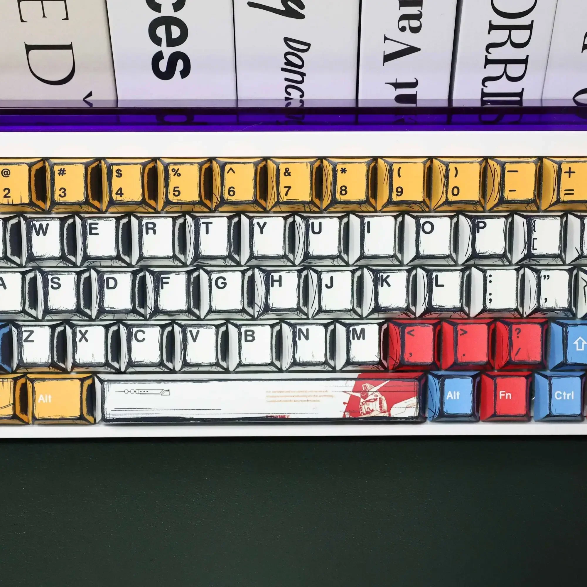 

[Wireless connection] manga theme original height 127 keys five-sided sublimation PBT keycaps nd63 wooting keycaps