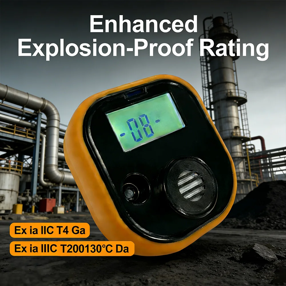 GC100 Portable Gas Detector Single Gas Leak Detector H2S (0-100µmol/mol) CO (0-1000µmol/mol) O2 (0-25.0％vol) For Industrial