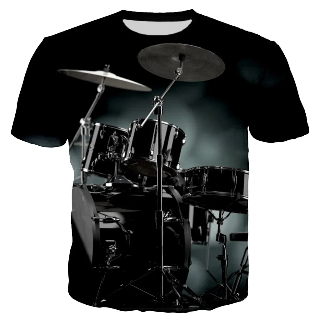 

Плюс размер Новая модная одежда для отдыха DJ Drum Set Pattern Мужские и женские футболки с 3D принтом Хип-хоп Футболки с круглым вырезом Топы с короткими рукавами