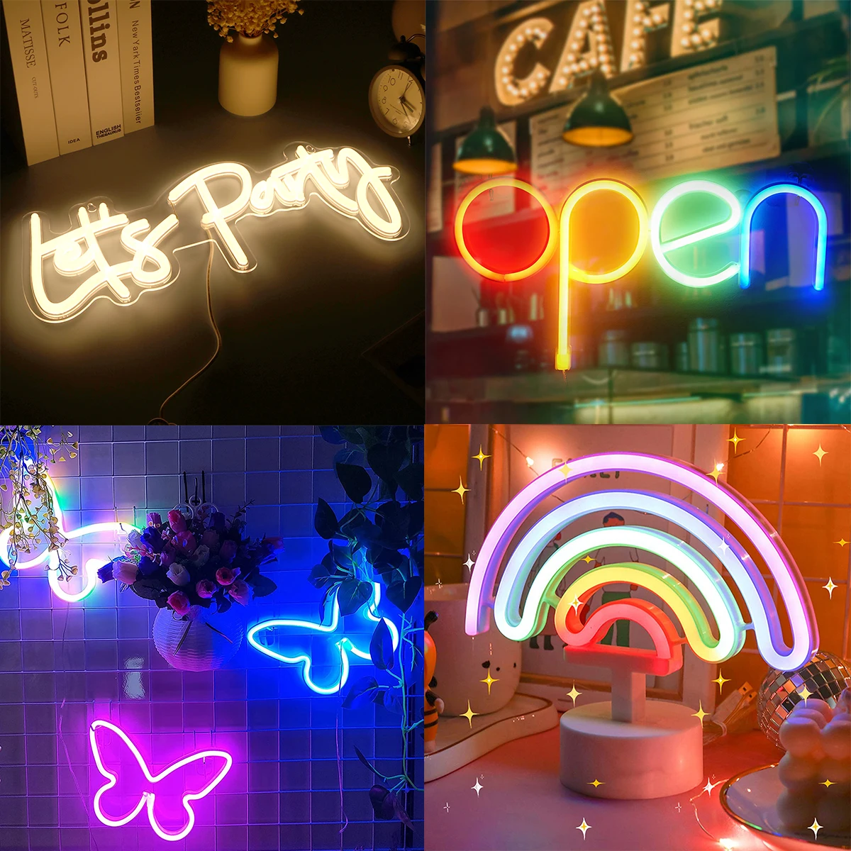 LED Neon Night Light Shop Sign Neon Wall Art Decor for Gaming Bar Bedroom Hanging Neon Sign Wedding Party Decor Neon Light Strip