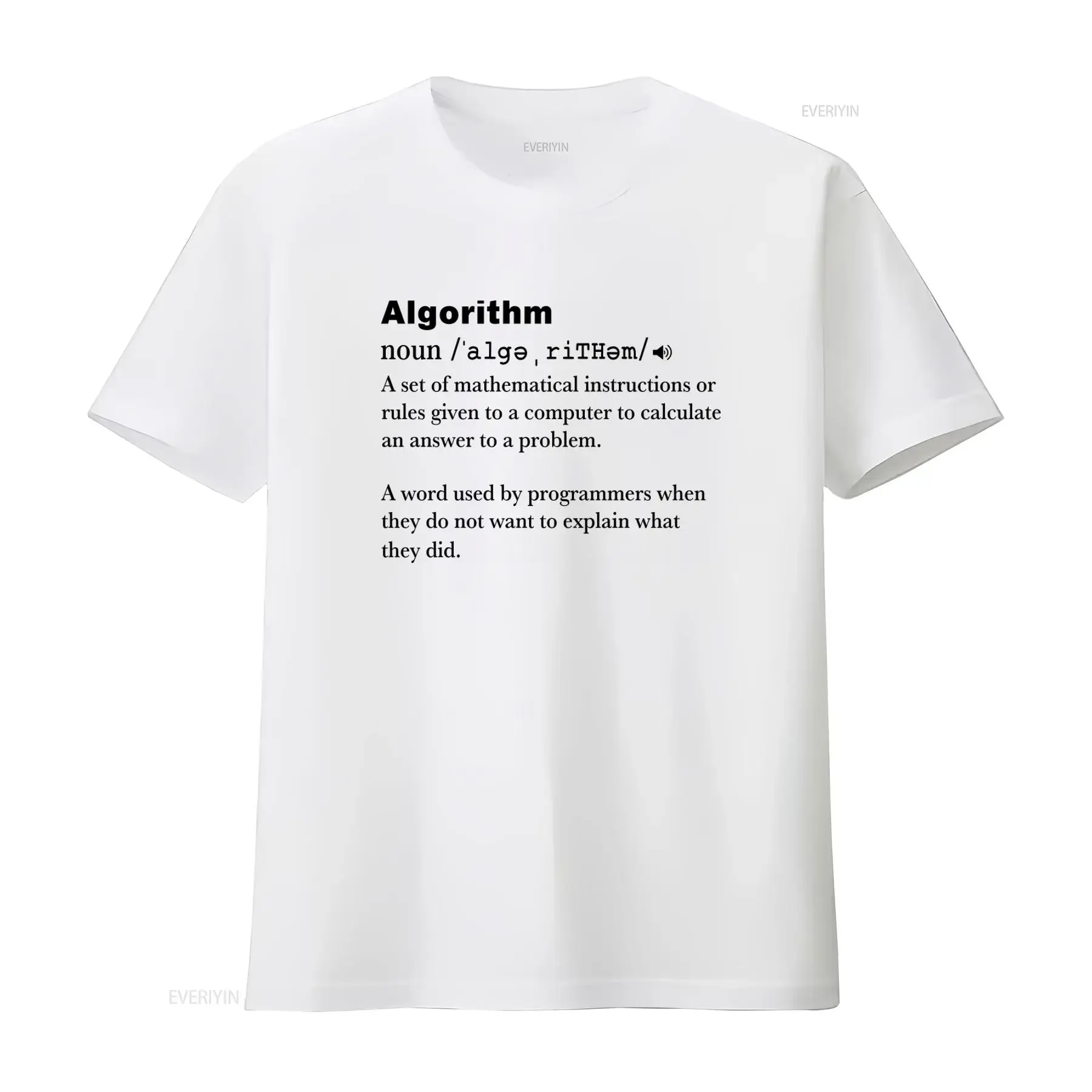 Coder T Shirt Algorithm Definition Funny Programmers Software Engineer Nerd Computer Geek Cool Design vintage Washed streetwear