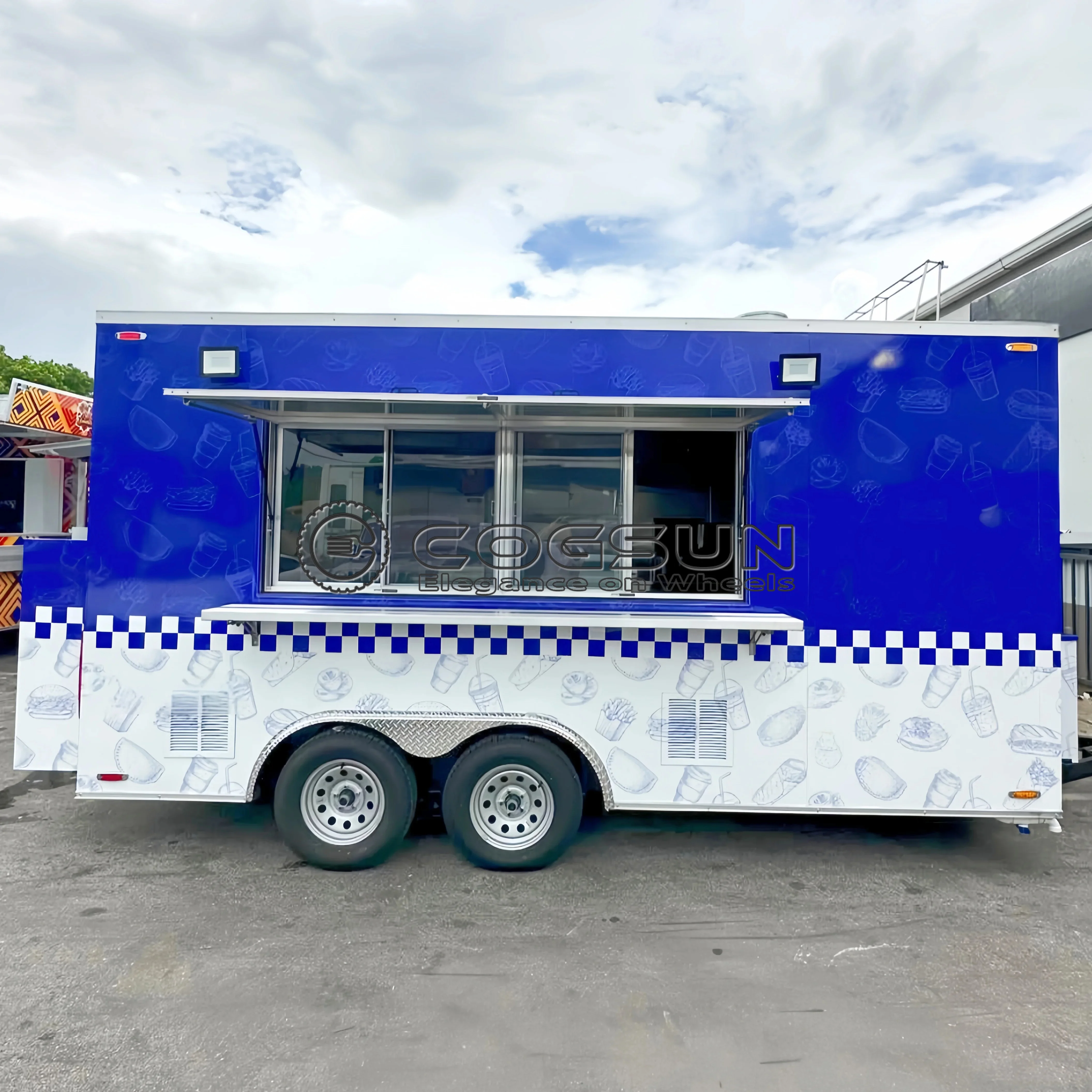 Premium Stainless Steel Concession Trailer with Professional BBQ and Espresso Setup