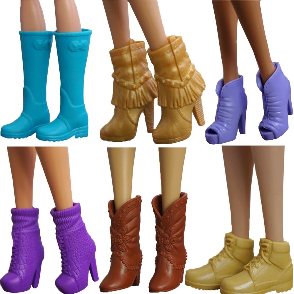6 paires/lot Chaussures pour poupée fille Bottes Baskets Mocassins Chaussures de * à bout ouvert pour * Princesse 11,5-11,8 pouces Ac