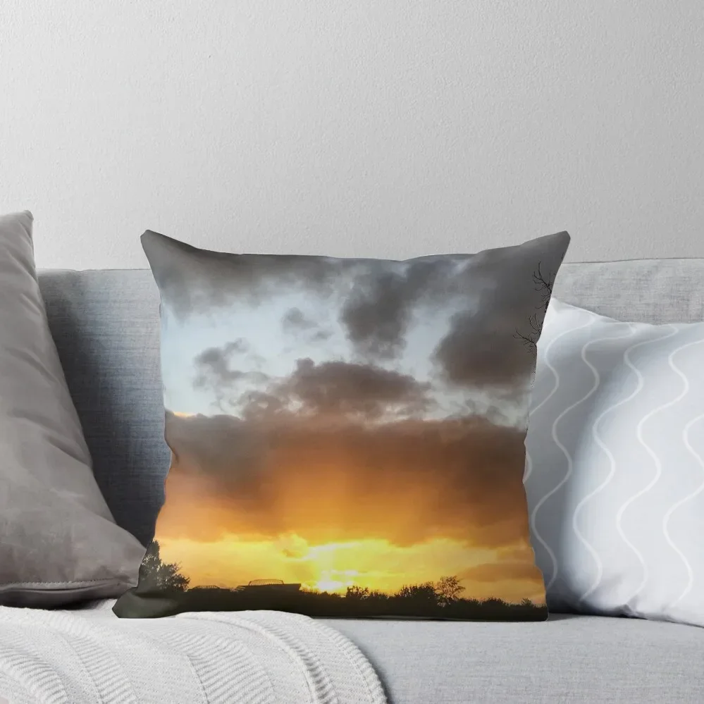 Sunset over Anfield Throw Pillow christmas cushions covers christmas ornaments 2025 Christmas Pillow Cases pillow