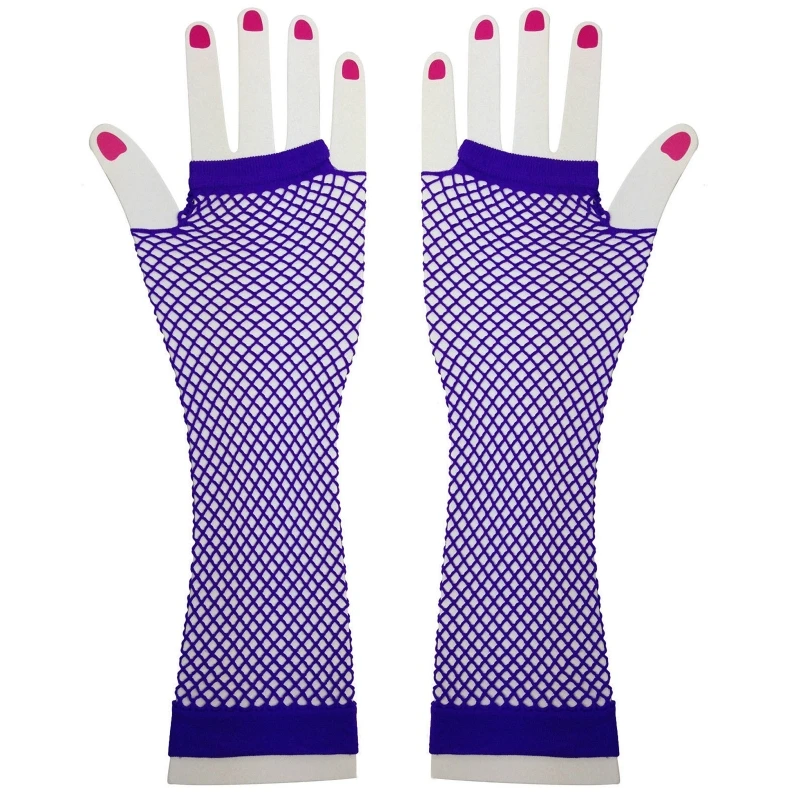 1 Pair Fishnet Gloves 80's Fingerless Gloves for Cosplay Costumes Accessories New Dropship