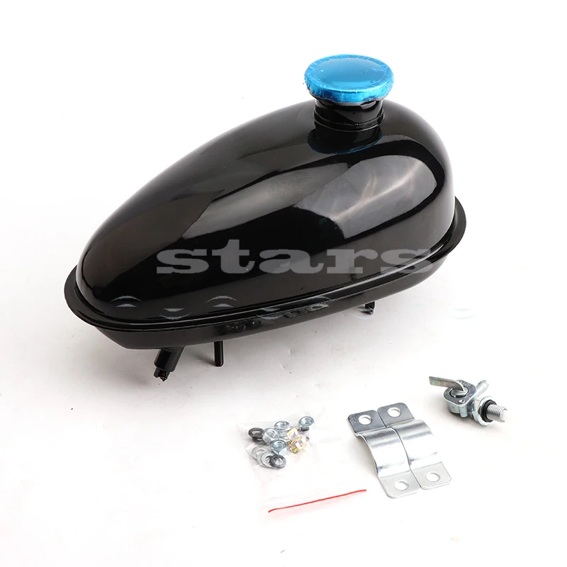 3L Motorized Bicycle Petcock Fuel Gas Tank Cap For 80cc 60cc 66cc 49cc Engine Fuel Gas Tank+Cap Motorized Bicycle Accessories