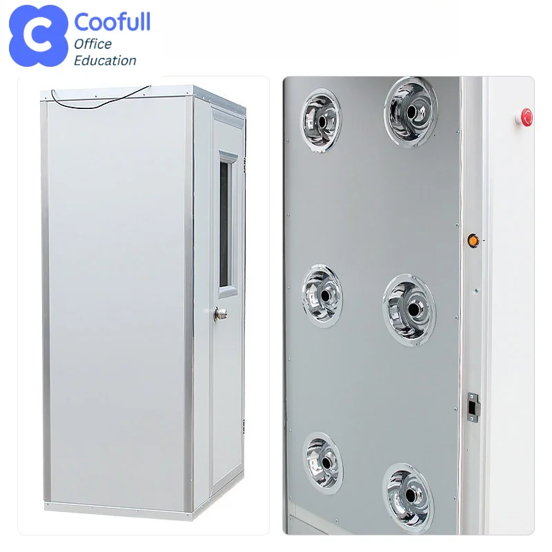 COOFULL air shower room laboratory single and double blowing stainless steel dust-free workshop room clean door automatic