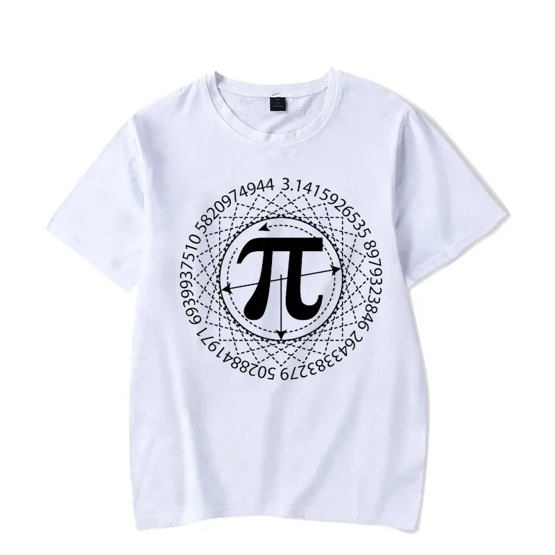 2024 Math Pi Symbol Summer Men\'s Short Sleeves T-Shirt Cadeau Homme Women Tees Funny Mens T-Shirt Clothes Unisex Tops Chemise