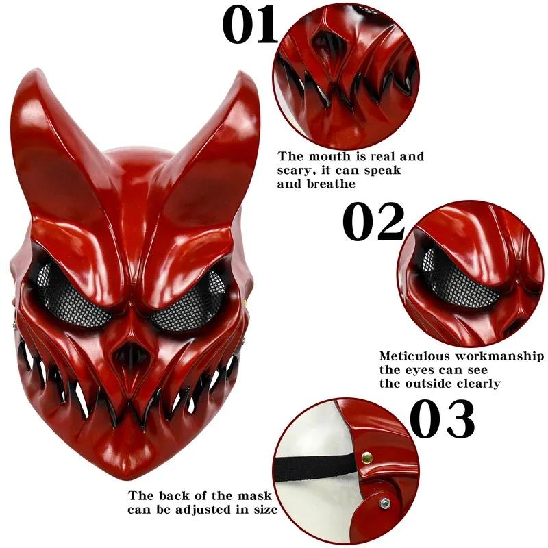 NewBulex Slaughter To Prevail Alex Terrible Masks Prop Cosplay Mask Halloween Party Deathcore Darkness Mask2025