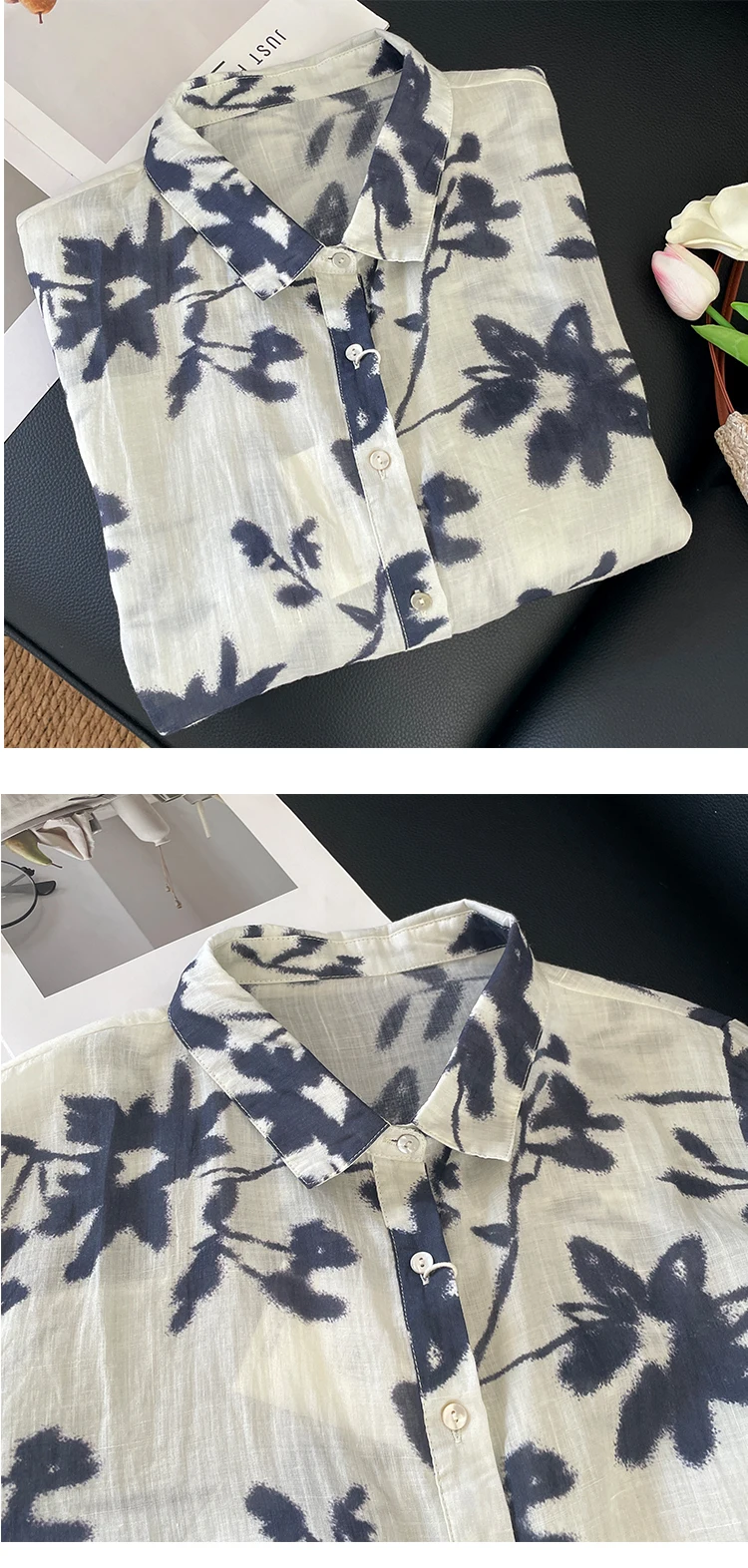 Chinese stijl damesblouses bedrukte vintage shirts mode losse zomerkleding korte mouwen katoen linnen damestops