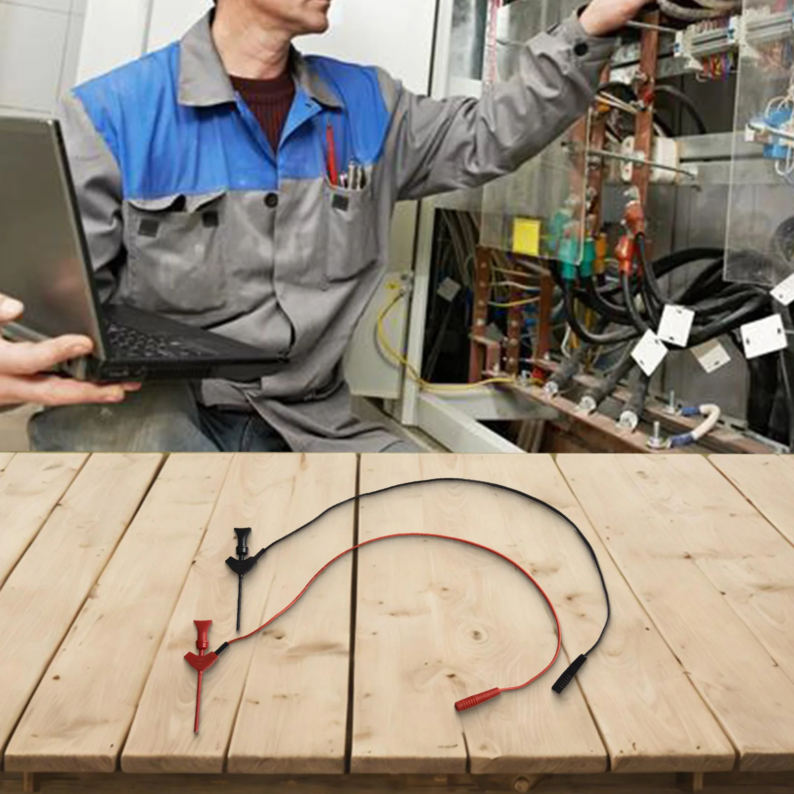 2PCS มัลติมิเตอร์ Test Hook คลิป Mini IC Hook Test Hook คลิปพร้อม 2 มม.ซ็อกเก็ตทดสอบเครื่องมืออุปกรณ์เสริม