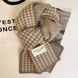 2025Autumn/Winter Scarf Plaid For Women Rice Warm Cashmere Wool Wrapped Women's Tassel Shawl Long Cape Echarpe