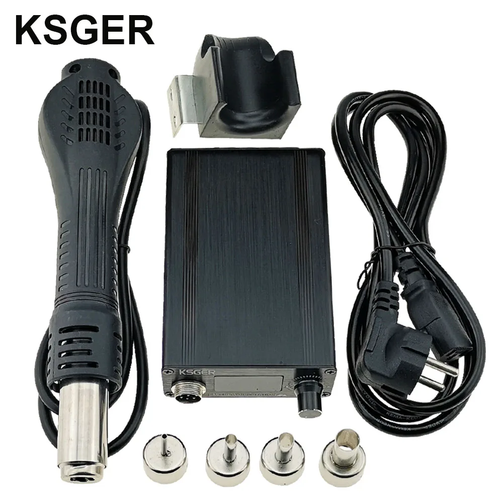 

KSGER Hot Air Gun Rework SMD Soldering Station STM32 OLED DIY Air Dryer Handle Electric Tools Welding Tools Aluminum Alloy Case