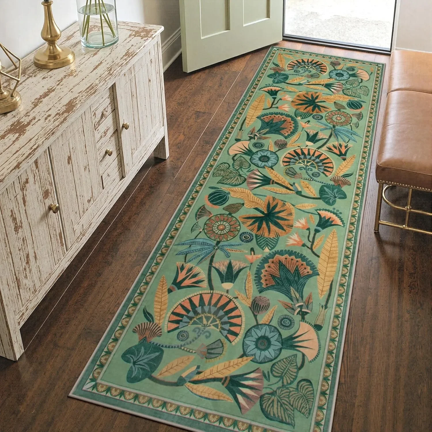 Hallway Carpet Runner Rug Corridor Long Carpets Non-slip Floor Mat Machine Washable Easy To Clean Bedroom Bedside Floor Mats