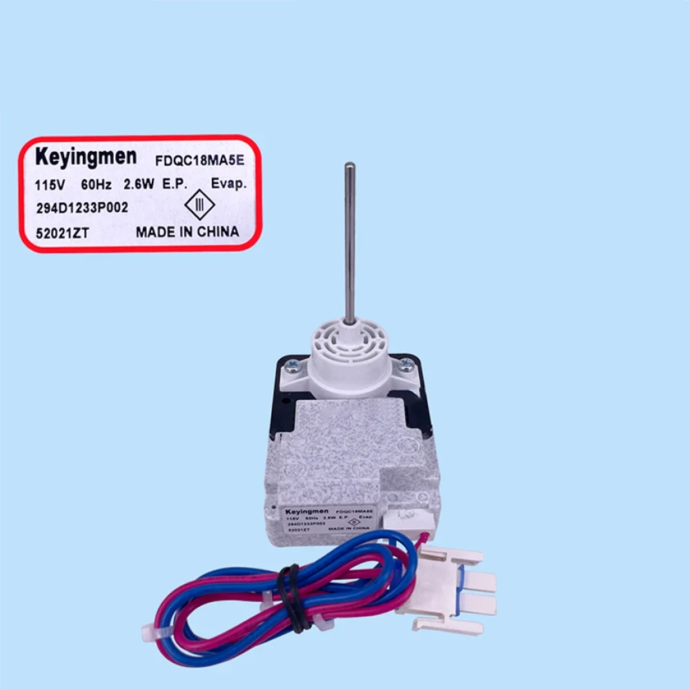 1 Pieza, Motor de Ventilador para Refrigerador y Congelador EP de 115V 60Hz 2.6W, FDQC18MA5E 294D1233P002, Accesorios para Ventilador de Refrigeración de Congelador