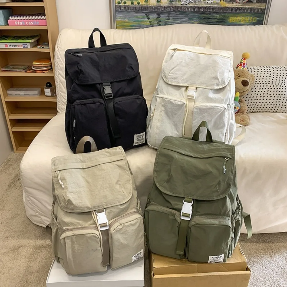 

Высококачественный дорожный рюкзак в японском стиле, сверхлегкая школьная сумка большой вместимости, однотонная уличная сумка для кемпинга, унисекс