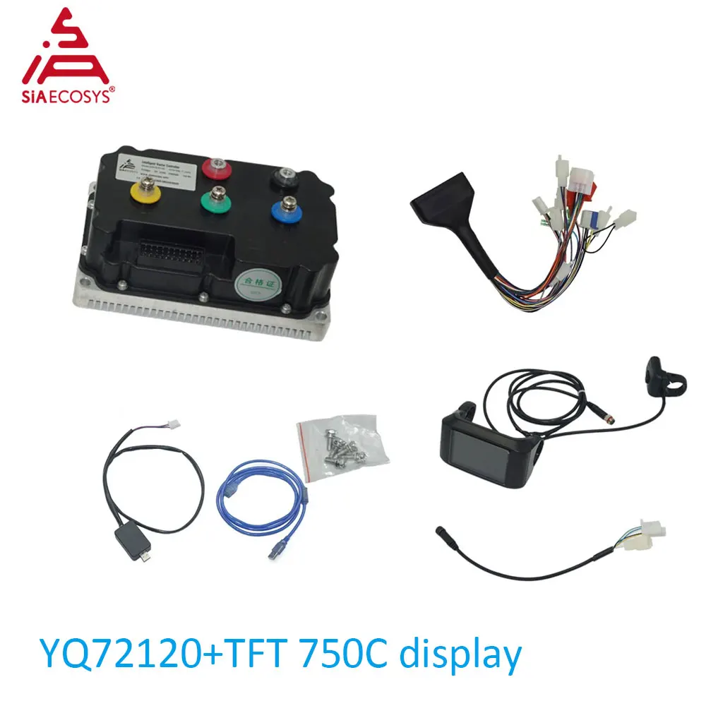SIAECOSYS Fardriver Controller YQ72120 Kits 72V 120A with TFT 750C Speedmeter Display for High Power Scooter Motorcycle