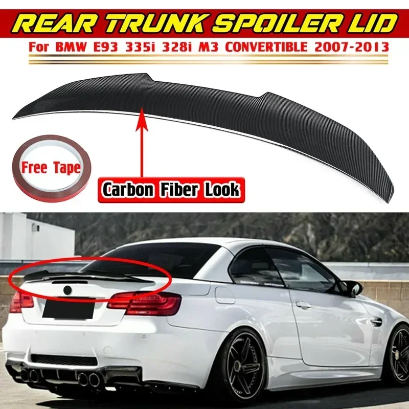 

PSM/M4 Style 335i Car Rear Trunk Boot Lip Spoiler Wing Lip For BMW E93 335i 328i M3 CONVERTIBLE 2007-2013 Rear Roof Lip Spoiler