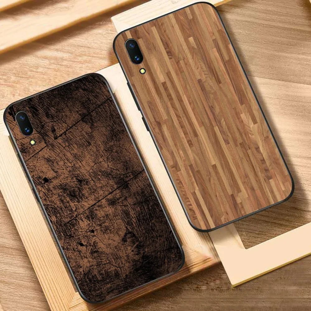 Wood Grain Phone Case For Huawei Y9 6 7 5 Prime Enjoy 7s 7 8 plus 7a 9e 9plus 8E Lite Psmart Shell