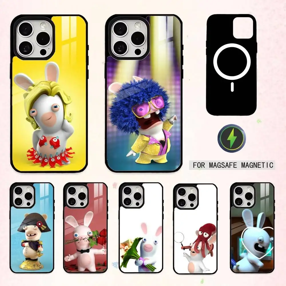

C-Cute R-Raving R-Rabbids Phone Case For iPhone17,16,15,14,13,12,11 Plus,Pro Max Magnetic For Magsafe Wireless Charging