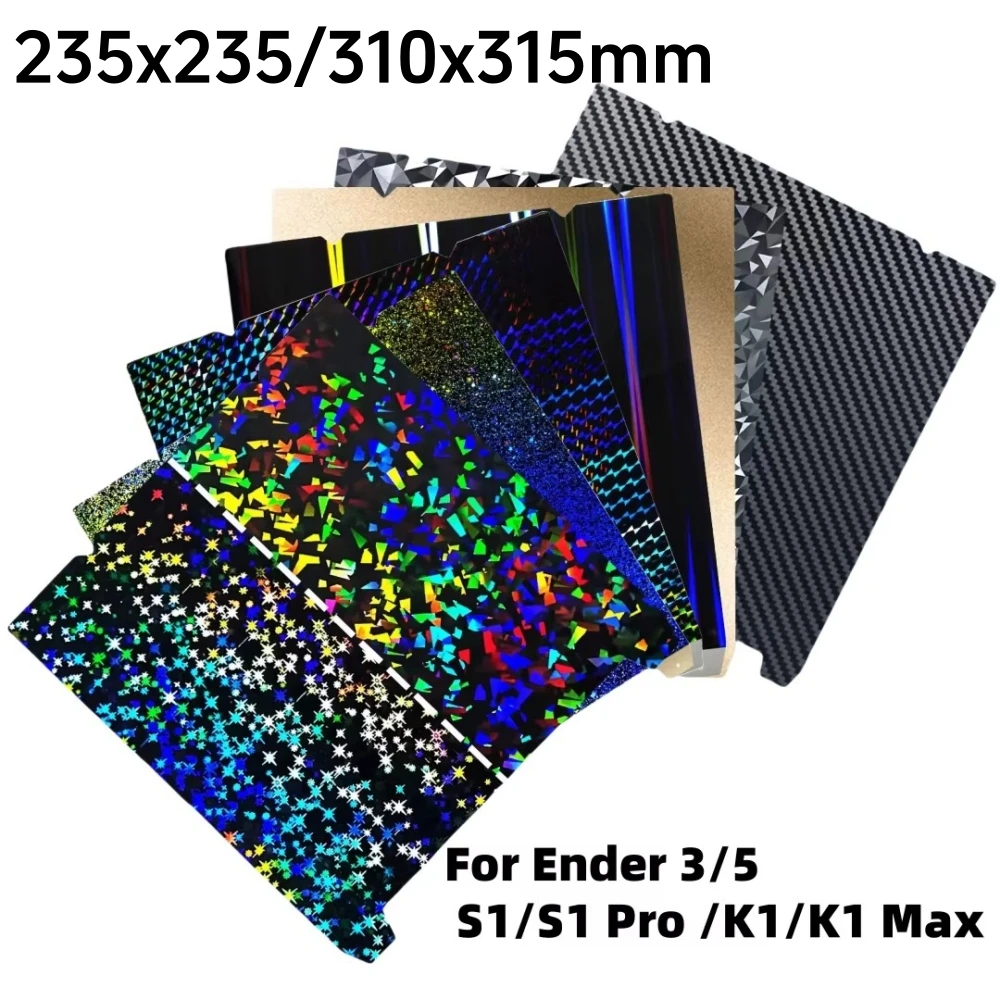 Akcesoria do drukarek 3D Płyta montażowa magnetyczna Dwustronna blacha ze stali sprężynowej 235X235 310X315mm Łóżko do Ender 3 S1/S1 Pro /K1/K1 Max