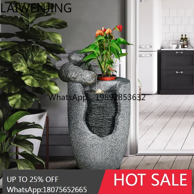 B1 Flowing Water Generates Wealth Ornament Fountain Feng Shui Lucky Landing View Ornament