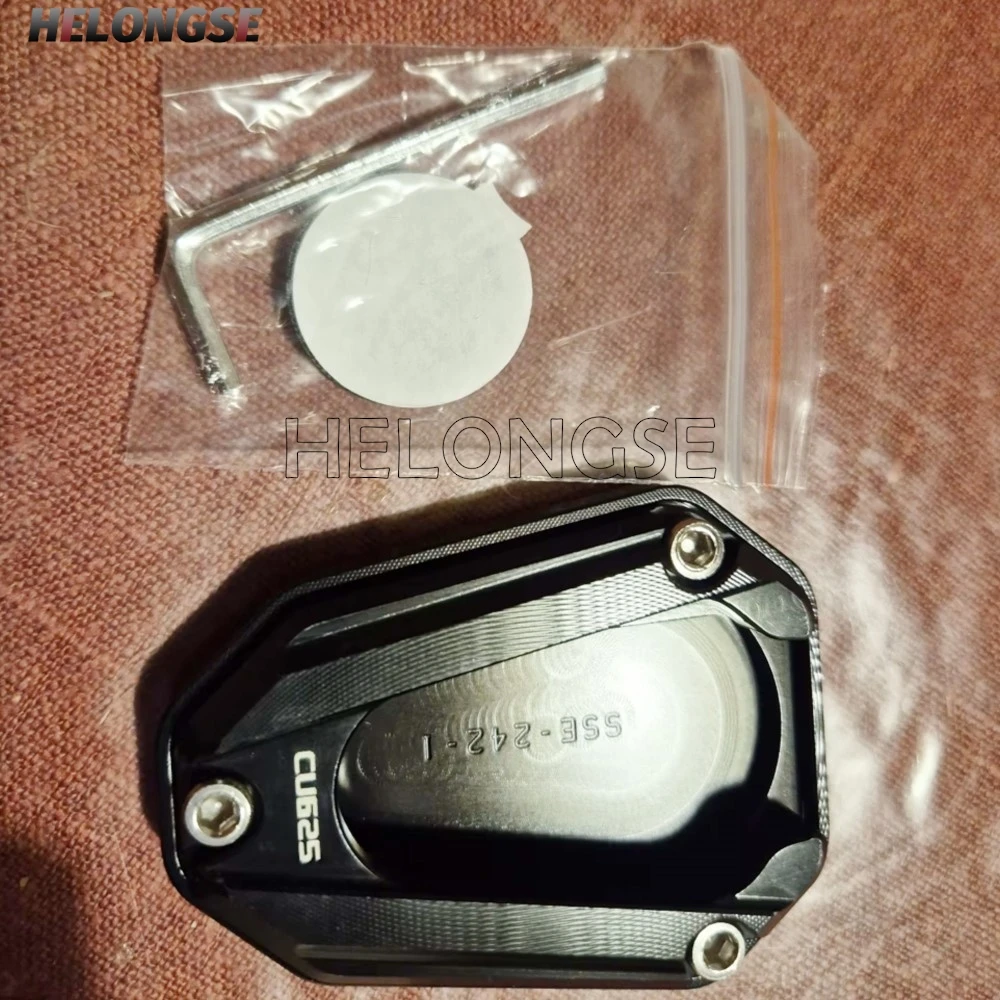 HELONGSE CU625 Motorcycle Foot Side Stand Extension Enlarger Support Plate Pad For VOGE CU250 CU525 2023 2024 2025 2026 CU 625