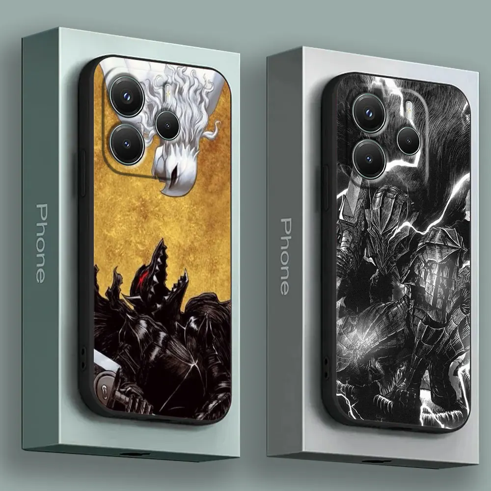 

Berserk Guts Anime Cool Phone Case for Xiaomi Redmi 14C 12C 10C 13C Redmi Note 14 13 12 11 10 Pro Plus 5G 12S 11S 9S Soft Cover