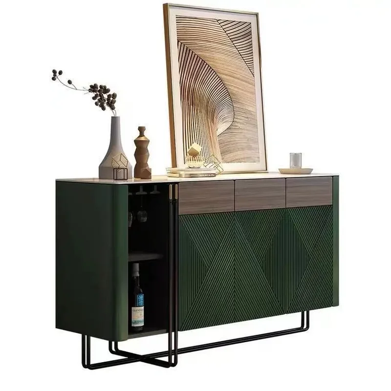 Modern Italian Sintered Stone Sideboard Luxury Wine Cabinet Living Room Storage Furniture Multi Functional Buffet Server with