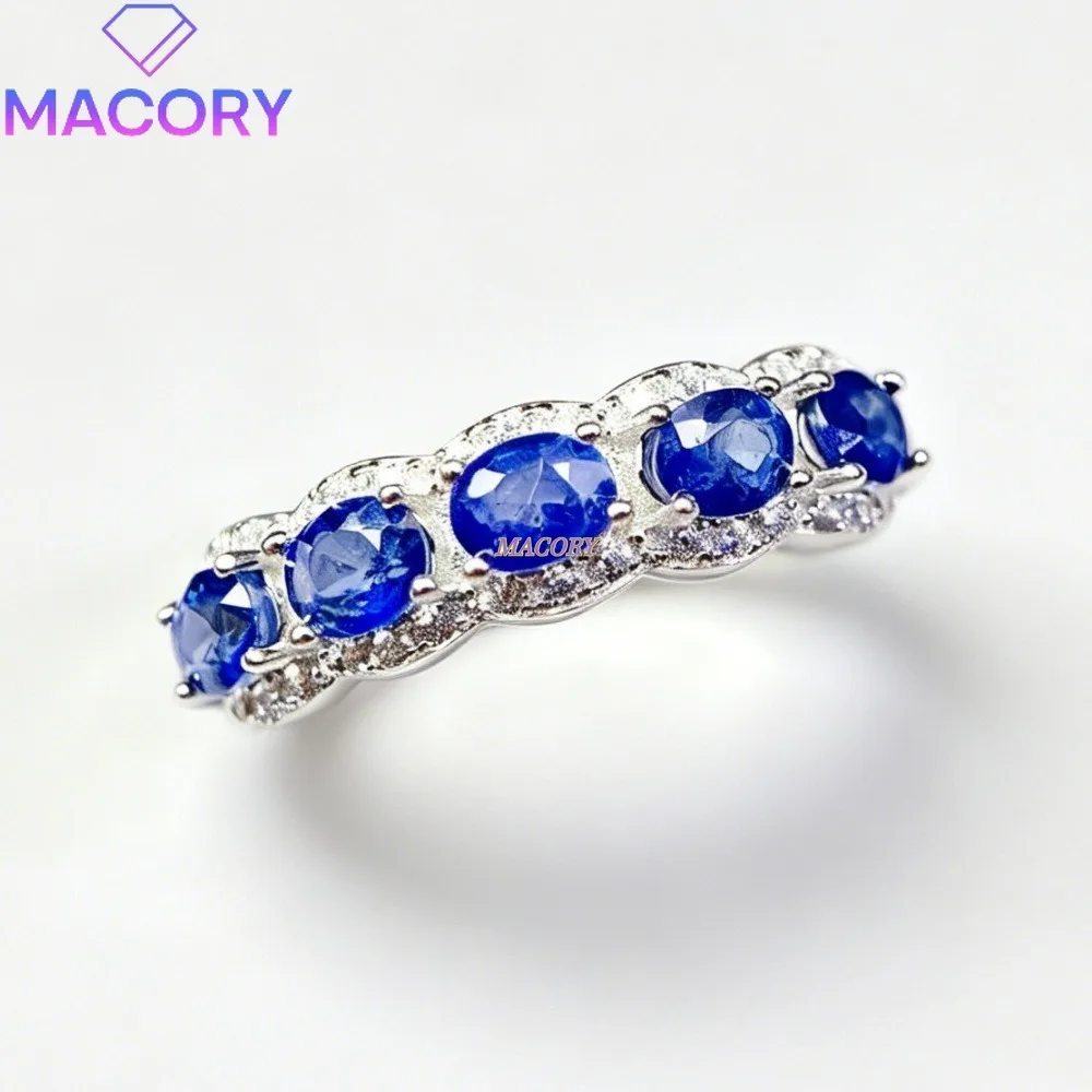 925 Silver Natural Sapphire Ring for Women Jewelry that's Elegant Charming  Luxurious and Perfect for Weddings and Parties