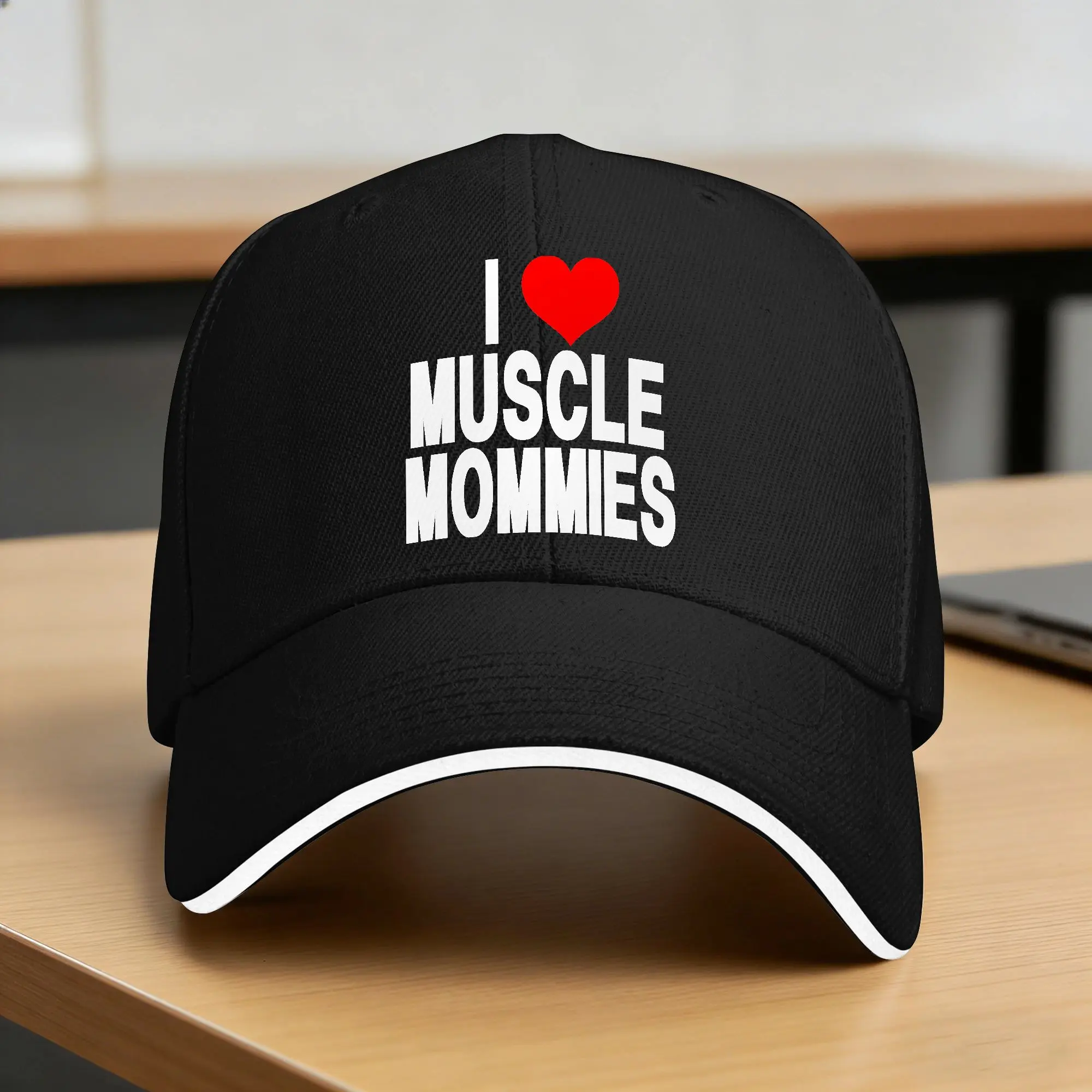 I love Muscle mommies  Casual Baseball Cap  Outdoor Sport Trucker Hat Spring Sun Visor Female Male Design Baseball Caps