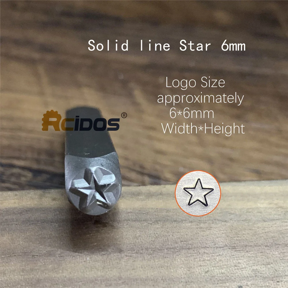 6mm Star Pound Asterisk Design Metal Jewelry Stamps,RCIDOS Dot DIY Bracelet/jewelry symbols steel stamp,1pcs price