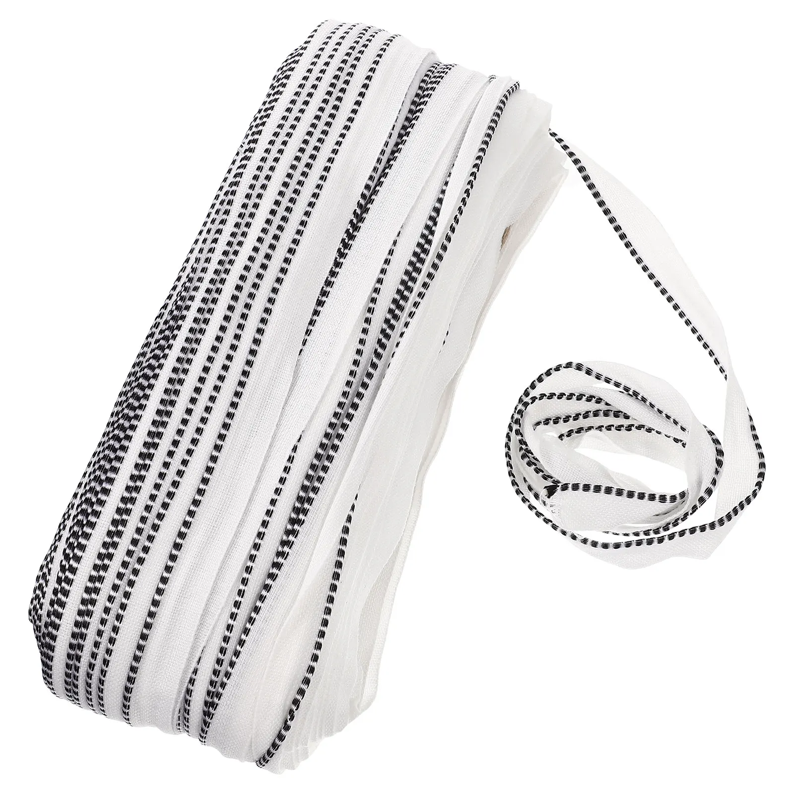 

100M Book Headbands Album Bands Polyester DIY Supplies Book Binding Endbands Black White Dots Cut Various Lengths Easy Use