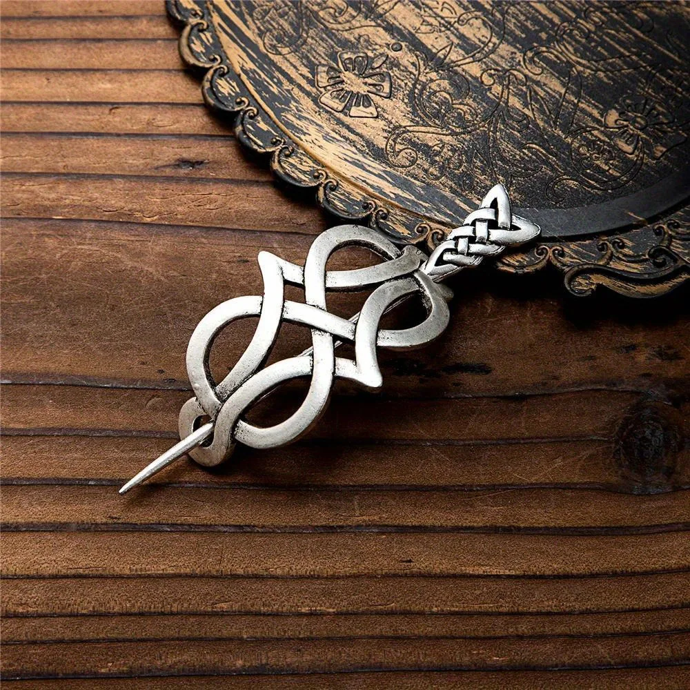 

1pc Celtic Hair Clip Retro Minimalist Viking Style Daily Holiday Wear Nordic Rune for Witch Women Sliding Hair Accessory Hairpin