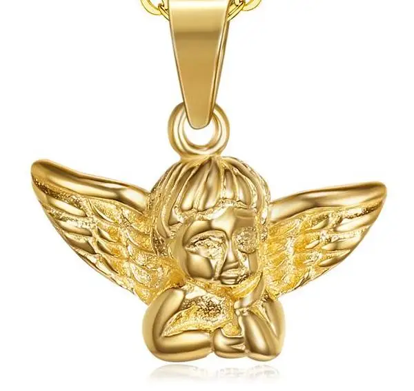 SOMMAR Hot Gift Gold color Perfume women pendants Winged Angel Pendant vintage necklace wedding jewelry image 4
