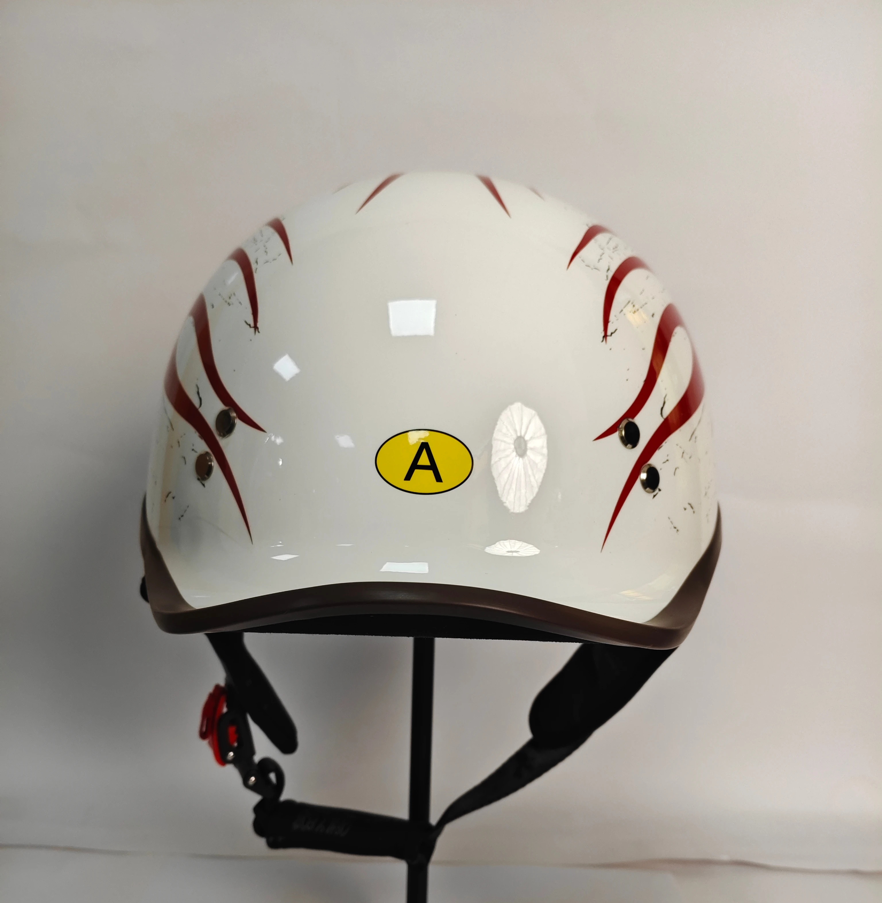 

Half Face Motorcycle Helmet for Men Women, Summer Open Face Retro Indian Style Protective Riding Helmet with Chin Strap