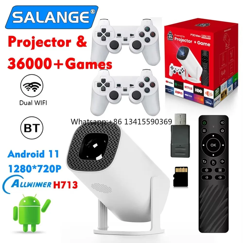 

P30 Max Высококачественный джойстик игровой контроллер мини-проектор игровая консоль умный видео домашний кинотеатр портативный проектор