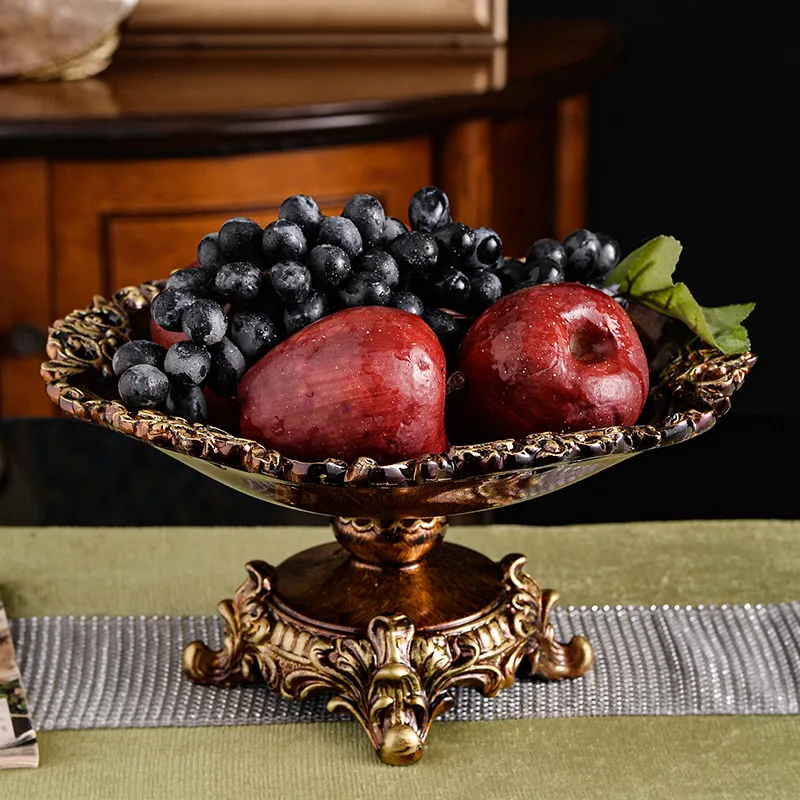 American antique craftsmanship retro fruit plate home living room coffee table creative decorative ornament luxury high-end