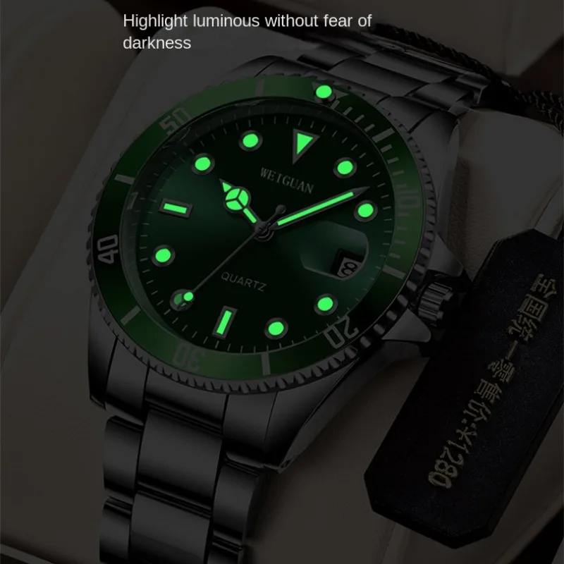 Mens Mechanical Watch Fully Automatic Movement 30M Waterproof Stainless Steel Watchse Gift Luminous Calendar Calendar Wristwatch