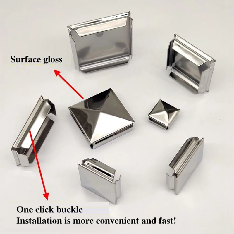 Stainless seel Square Tube Quick sealing cap Plug, Welding Free Square Inner Plug plugCap, Decorative Hole Plug, Square Star cap