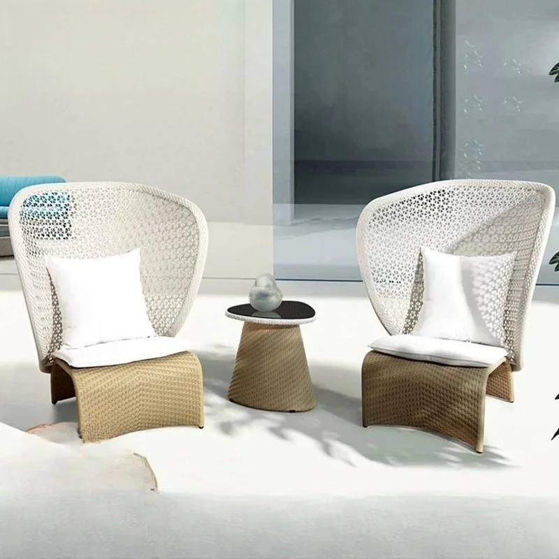 Rattan Outdoor Garden Courtyard Creative Table and Chair Combination Balcony Applicable