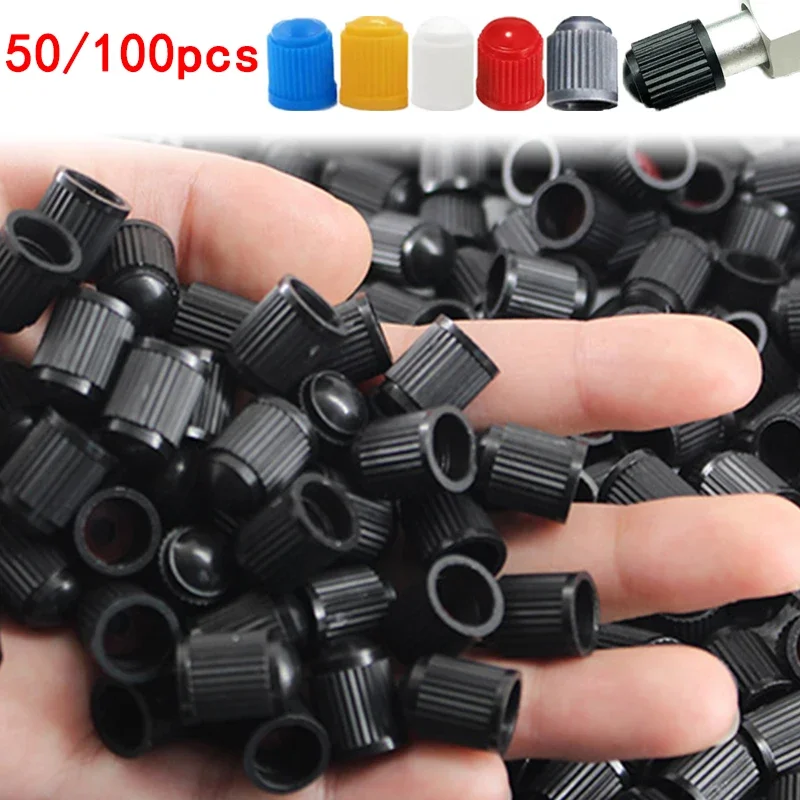 

50/100pcs Universal Dustproof Caps Car Tire Valve Stem Caps Bolt-In Car Wheel Tires Valves Tyre Stem Air Caps Auto Accessoires