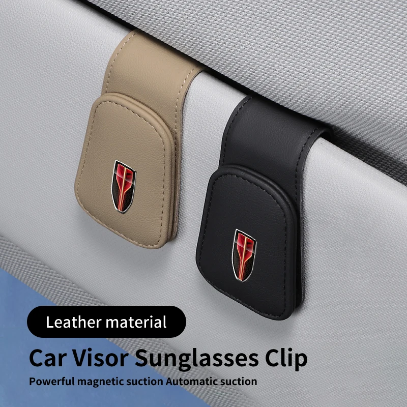 Car Visor Glasses Holder Leather Metal Sunglasses Organiser For Hongqi HS5 H5 H9 E-QH5 HS7 E-HS9 H7 E-HS3