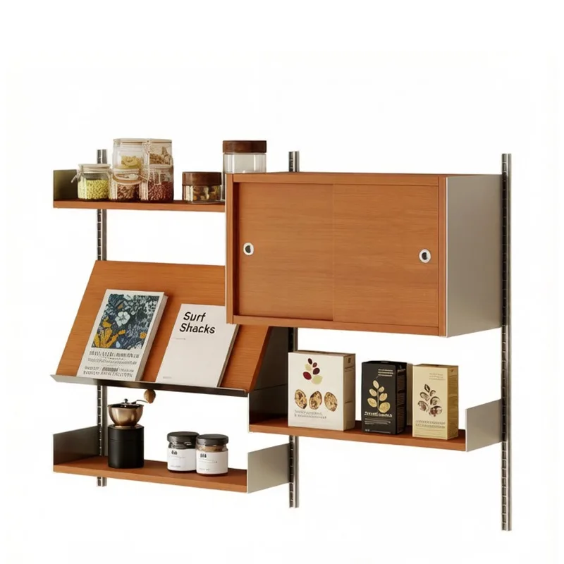 

Upper wall wall rack, coffee corner track system storage rack